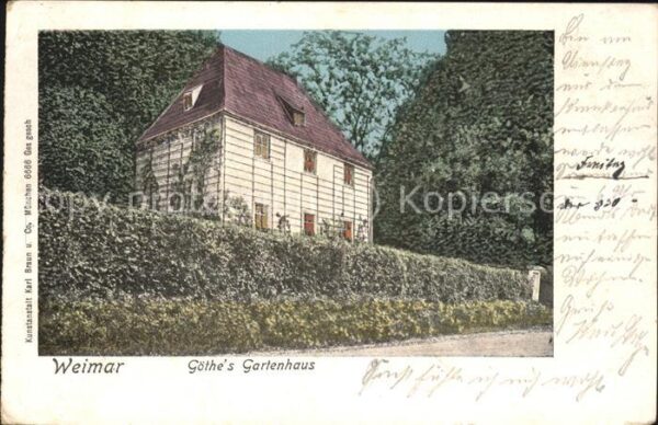 Verlag Braun Nr. 6666 Weimar Göthe Gartenhaus