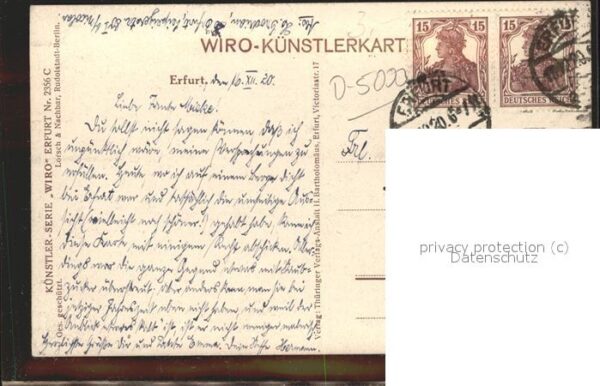 Verlag WIRO Wiedemann Nr. 2356 C Erfurt – Bild 2