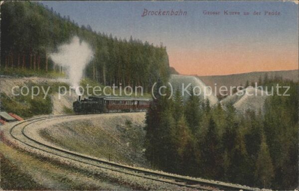 Brockenbahn Grosse Kurve an der Padde