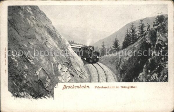 Brockenbahn Felseinschnitt Drängethal