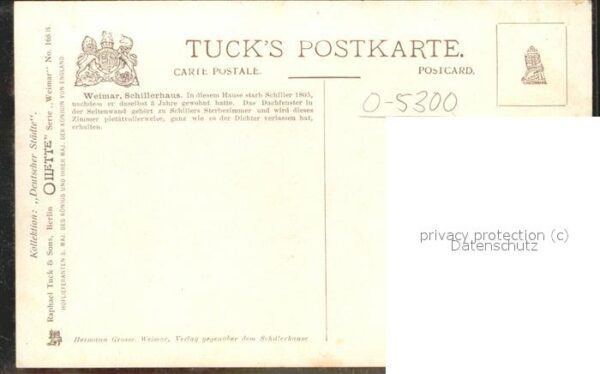 Verlag Tucks Oilette Nr. 168 B Schillerhaus Weimar – Bild 2
