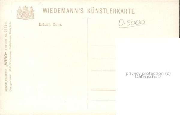 Verlag WIRO Wiedemann Nr. 2351 A Erfurt Dom – Bild 2