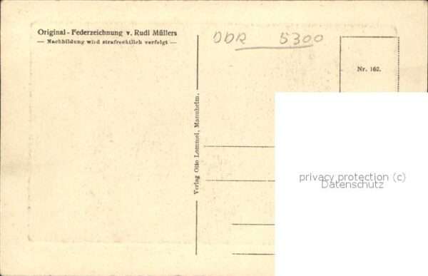 Liszt Franz Komponist Haus Weimar Federzeichnung Rudi Müller – Bild 2