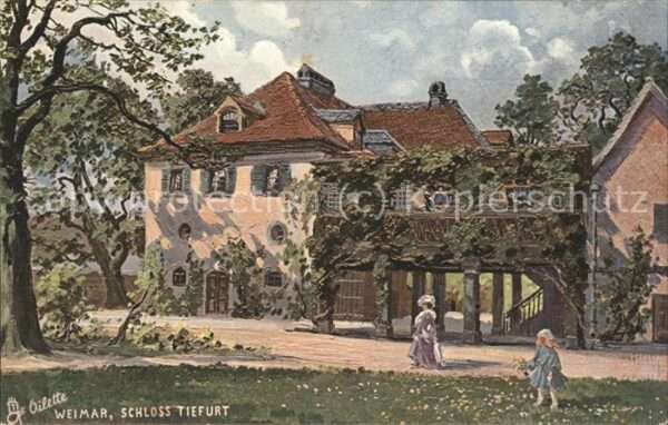 Verlag Tucks Oilette Nr. 168 B Weimar Schloss Tiefurt