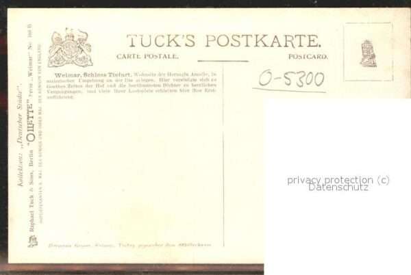 Verlag Tucks Oilette Nr. 168 B Weimar Schloss Tiefurt – Bild 2