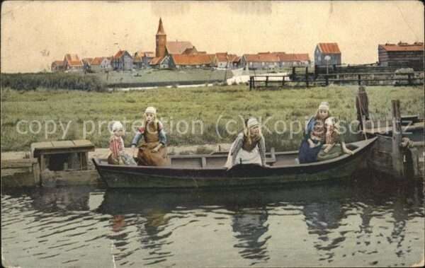 Verlag Photochromie Nr. 1945 Holland Trachten Boot Kinder