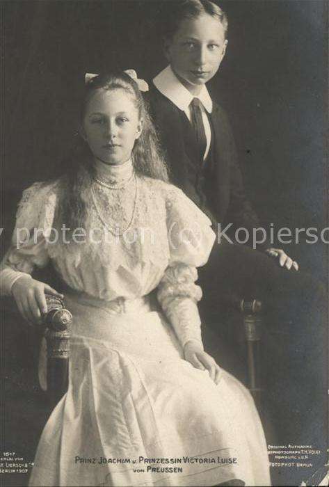 Adel Preussen Prinz Joachim Prinzessin Victoria Luise