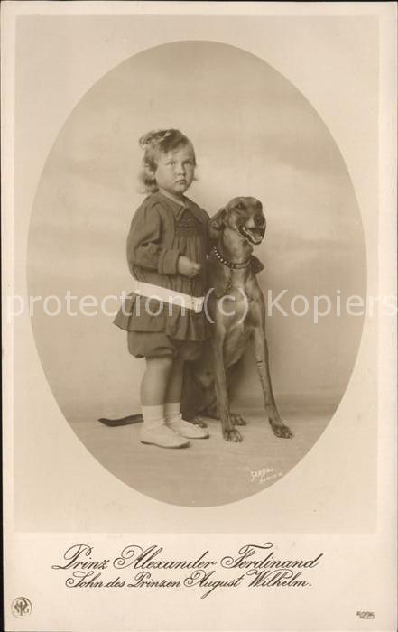 Adel Preussen Prinz Alexander Ferdinand Hund