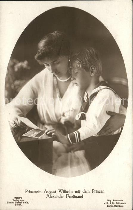 Adel Preussen Prinzessin August Wilhelm Prinz Alexand