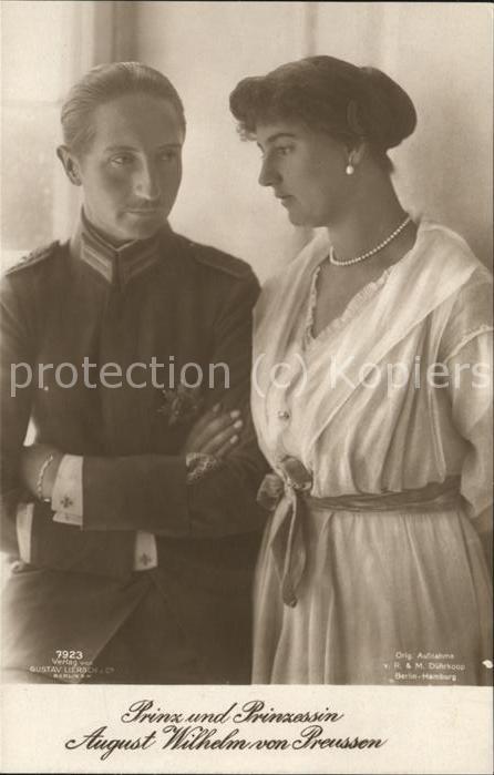 Adel Preussen Prinz und Prinzessin August Wilhelm