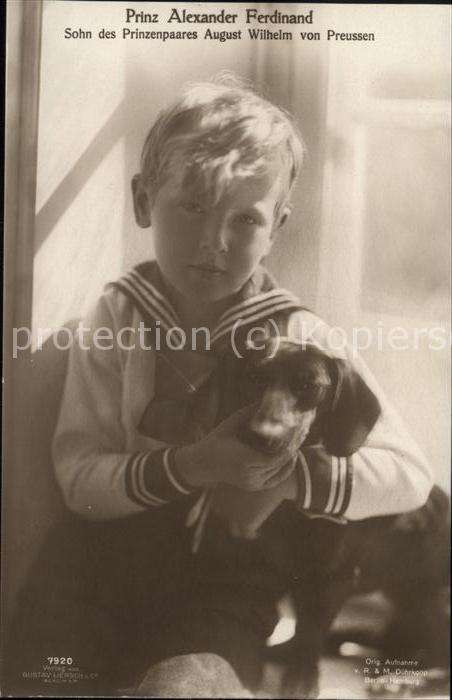Adel Preussen Prinz Alexander Ferdinand Hund
