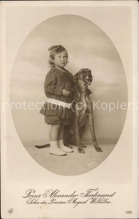 Adel Preussen Prinz Alexander Ferdinand Hund