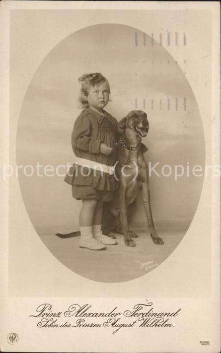 Adel Preussen Prinz Alexander Ferdinand Hund