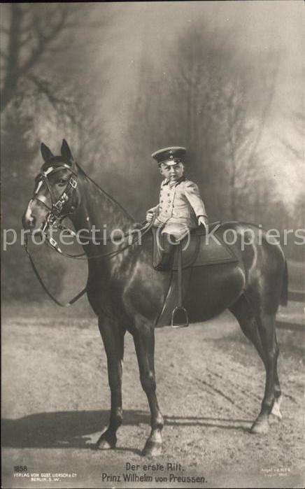Adel Preussen Prinz Wilhelm Pferd
