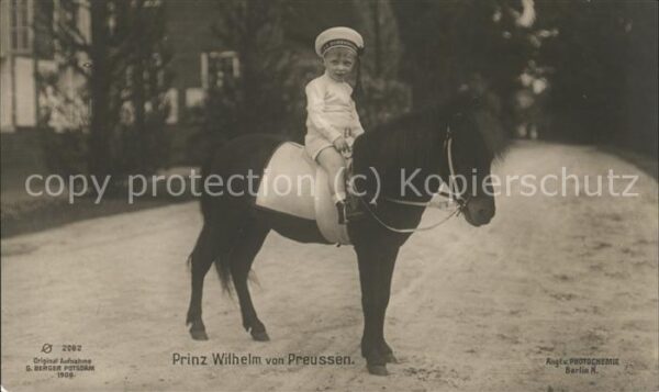 Adel Preussen Prinz Wilhelm Pferd
