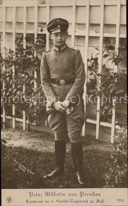 Adel Preussen Prinz Wilhelm Leutnant 1. Garde-Regimen