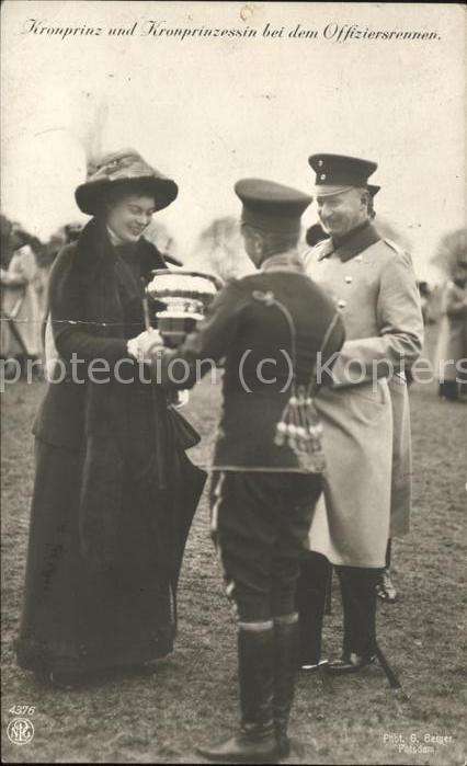 Adel Preussen Kronprinzenpaar Wilhelm Cecilie Offizie