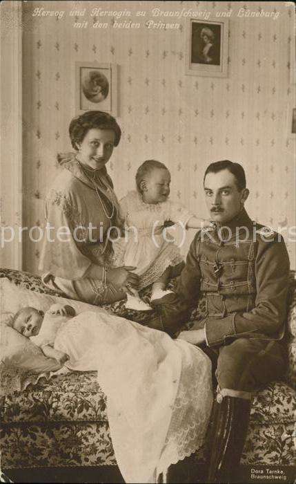 Adel Braunschweig Herzog Herzogin mit Prinzen