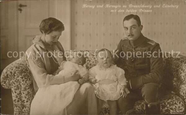 Adel Braunschweig Herzog Herzogin mit Prinzen