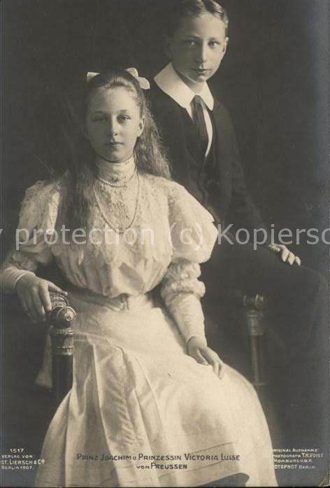 Adel Preussen Prinz Joachim Prinzessin Victoria Luise