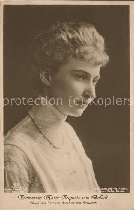 Adel Preussen Prinzessin Maria Auguste von Anhalt