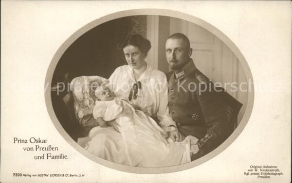 Adel Preussen Prinz Oskar und Familie