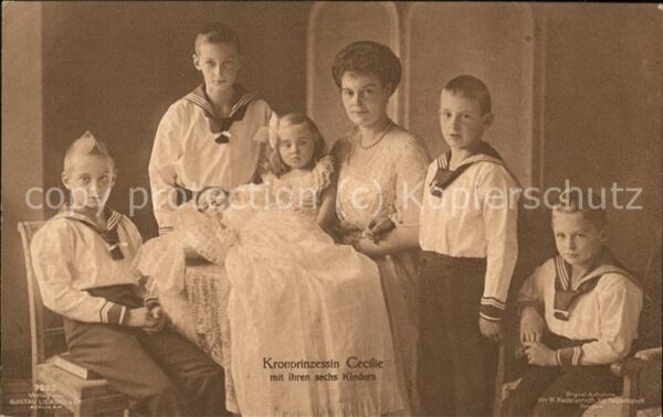 Adel Preussen Kronprinzessin Cecilie mit Kindern