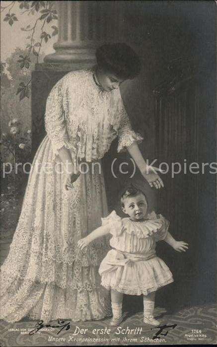 Adel Preussen Kronprinzessin Cecilie mit Sohn Verlag-