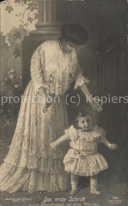 Adel Preussen Kronprinzessin Cecilie mit Sohn Der ers