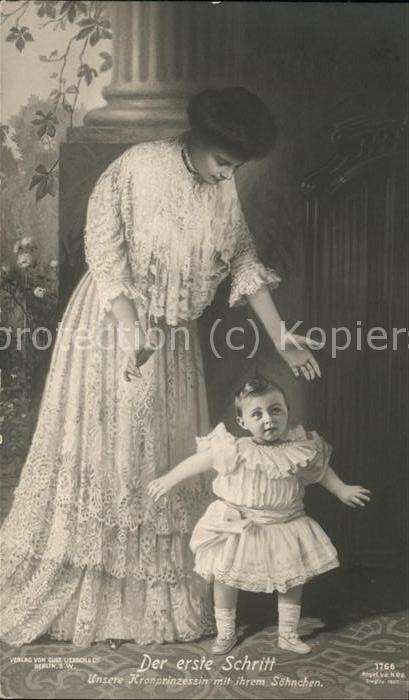 Adel Preussen Kronprinzessin Cecilie mit Sohn Der ers