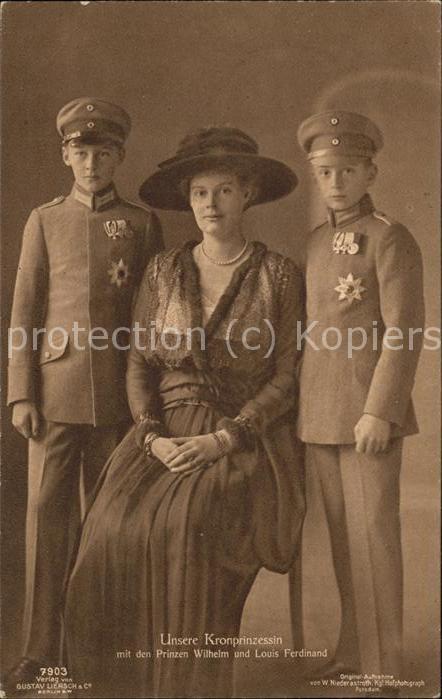 Adel Preussen Kronprinzessin Cecilie Prinz Wilhelm Lo