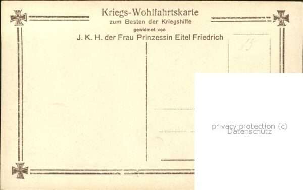Adel Preussen Prinzessin Eitel Friedrich Verlag-Liers – Bild 2