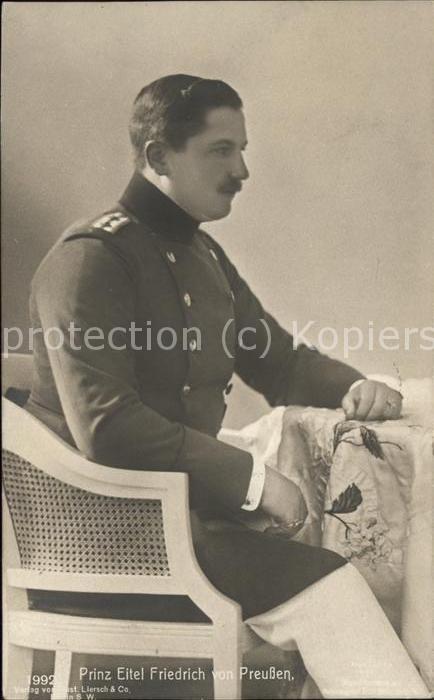 Adel Preussen Prinz Eitel Friedrich Verlag-Liersch Nr