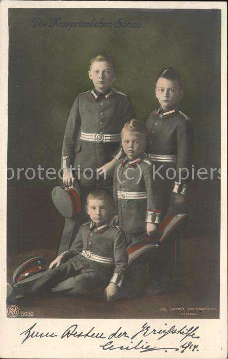Adel Preussen Söhne des Kronprinzenpaares