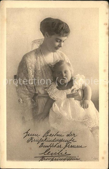 Adel Preussen Kronprinzessin Cecilie Kriegskinderspen