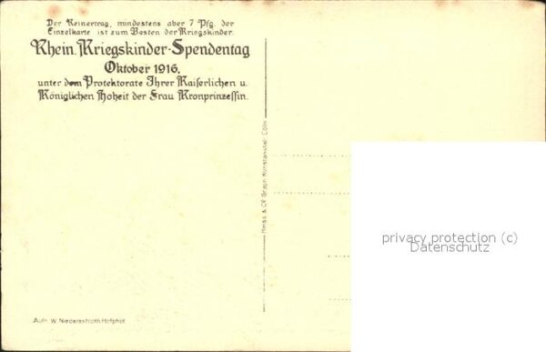 Adel Preussen Kronprinzessin Cecilie Kriegskinderspen – Bild 2