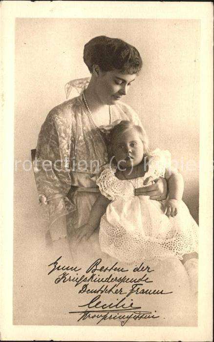 Adel Preussen Kronprinzessin Cecilie Kriegskinderspen