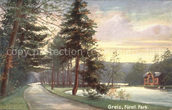 Verlag WIRO Wiedemann Nr. 1106 Greiz Fürstlicher Park