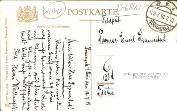 Verlag WIRO Wiedemann Nr. 1034 Pössneck Marktplatz mit Stadtkirch – Bild 2