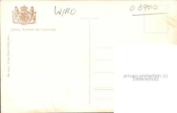Verlag WIRO Wiedemann Nr. 1703 Jena Vestibule der Universität – Bild 2