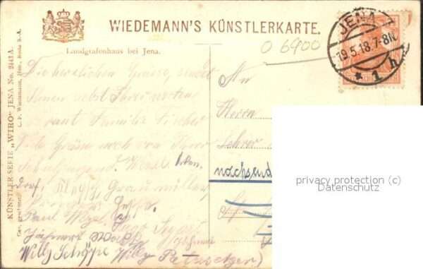 Verlag Wiedemann WIRO Nr. 2443 A Landgrafenhaus-Jena – Bild 2