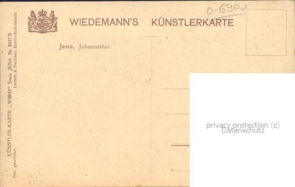 Verlag WIRO Wiedemann Nr. 2437 B Jena Johannistor – Bild 2