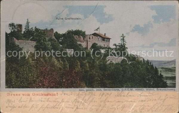 Seidenkarte imitiert Nr. 149660 Ruine Greifenstein
