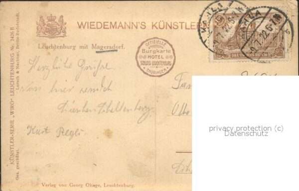 Verlag WIRO Wiedemann Nr. 2426 B Leuchtenburg Magersdorf – Bild 2
