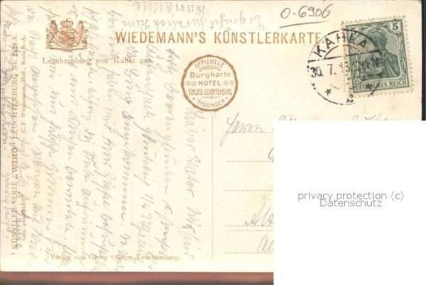 Verlag WIRO Wiedemann Nr. 2428 A Leuchtenburg von Kahla aus – Bild 2