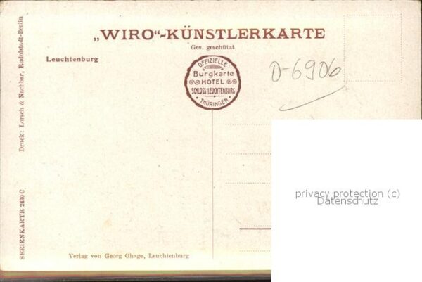 Verlag WIRO Wiedemann Nr. 2430 C Leuchtenburg – Bild 2