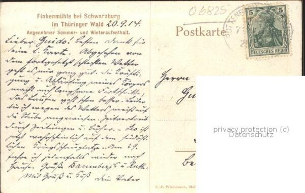 Verlag WIRO Wiedemann Nr. 2504 A Finkenmühle-Schwarzburg – Bild 2