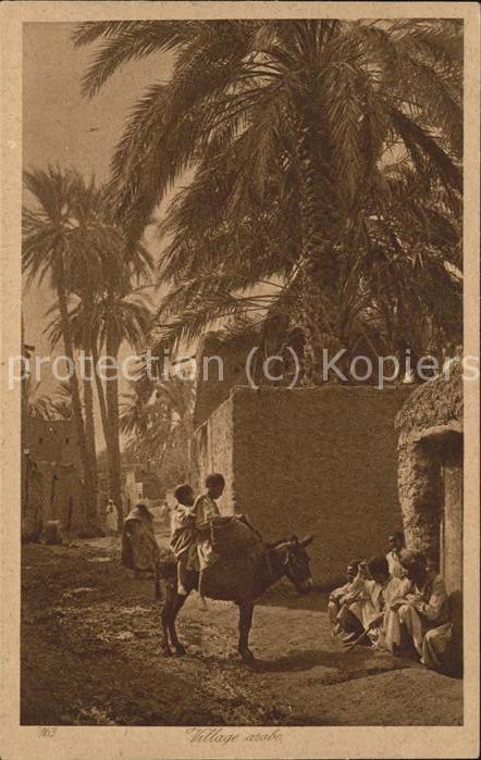 Algerien Village arabe ane Esel