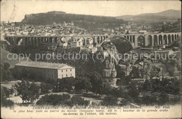 Constantine Algerien Pont de Sidi Rached Höchste Steinerne B