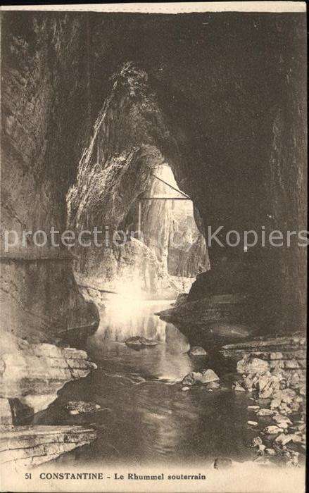 Constantine Algerien Gorges du Rhummel souterrain Schlucht